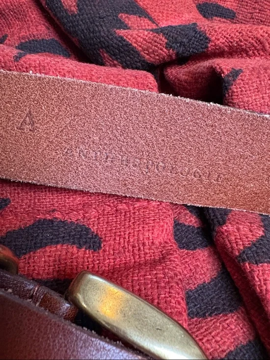 Anthropologie Multi Keeper Leather Belt in Cognac - Picture 4 of 12